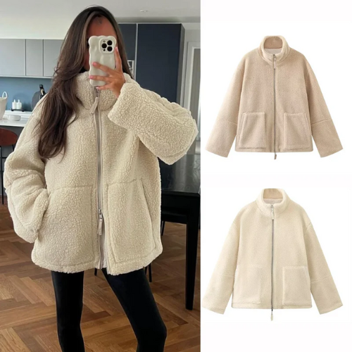 Teddy-fleece Jacke