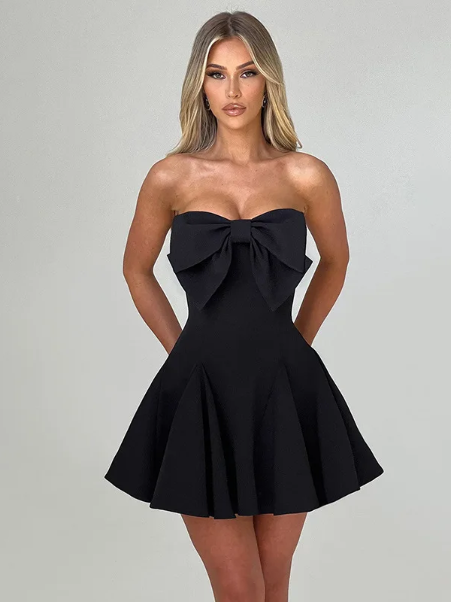 Lumière | Strassenschnalle Strapless Kleid