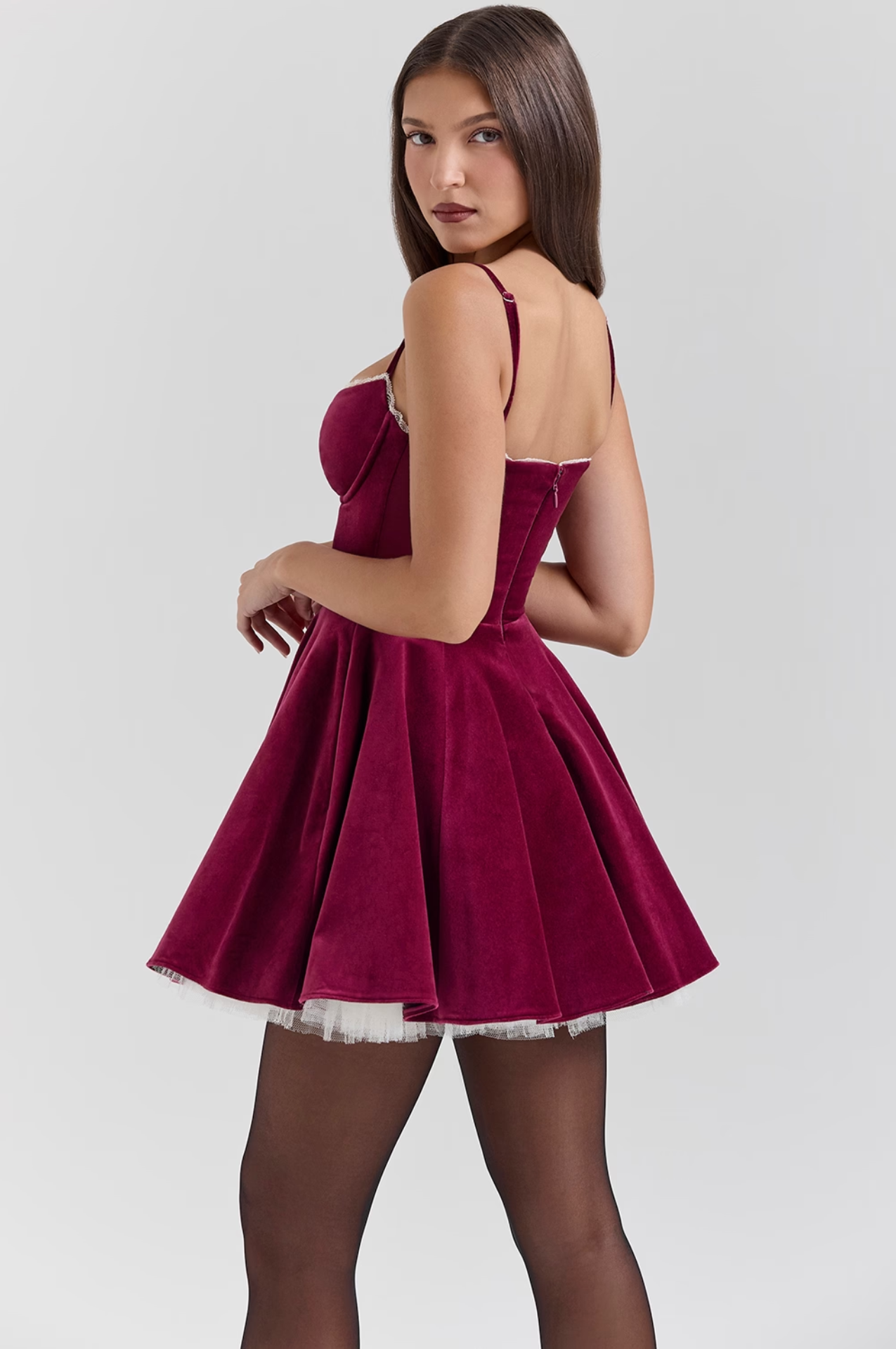 Alicia | Festliches Bordeaux-Kleid