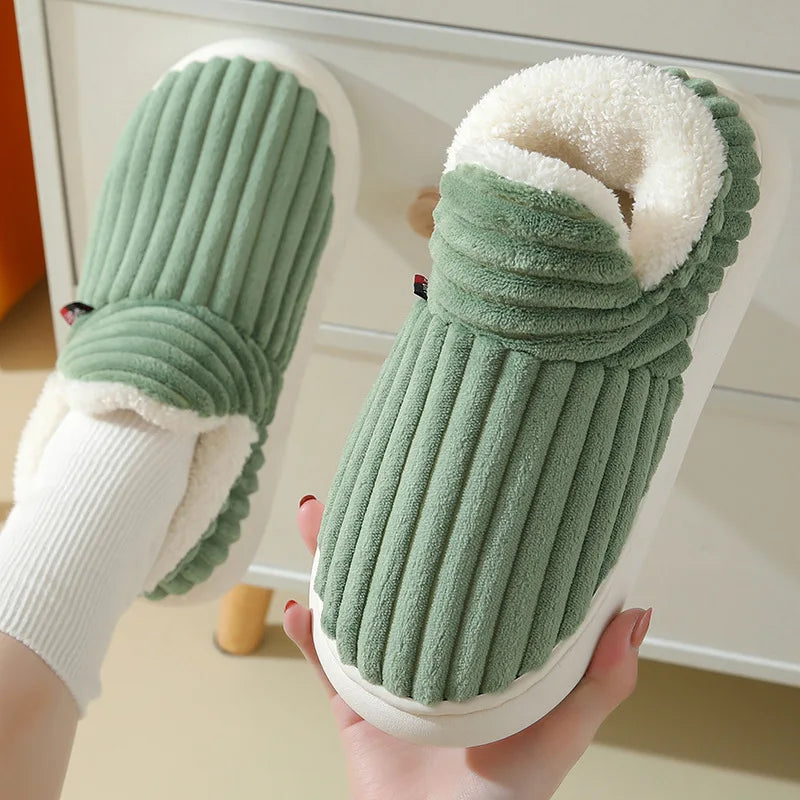 Kuscheliger Komfort | Therapeutische flauschige Fleece-Winterpantoffeln |