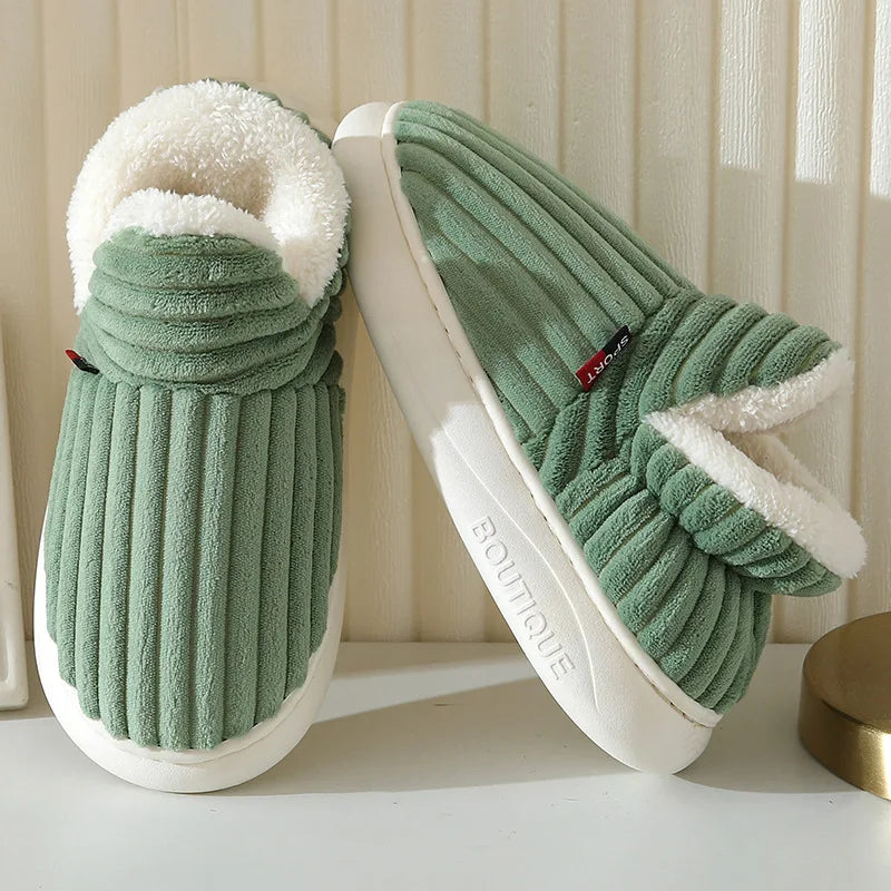 Kuscheliger Komfort | Therapeutische flauschige Fleece-Winterpantoffeln |